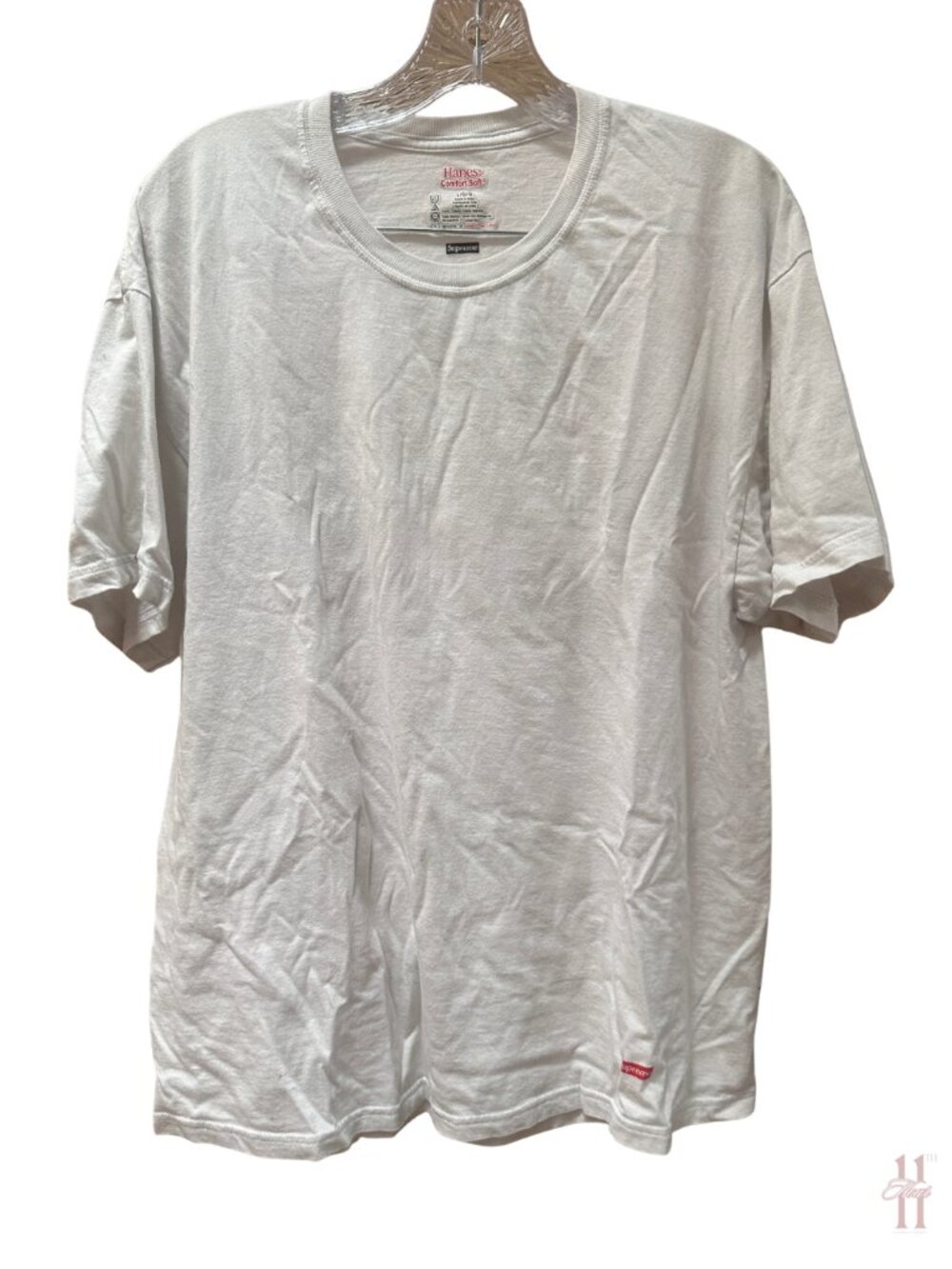 Supreme Hanes White Short Sleeve Tee - Men's Large